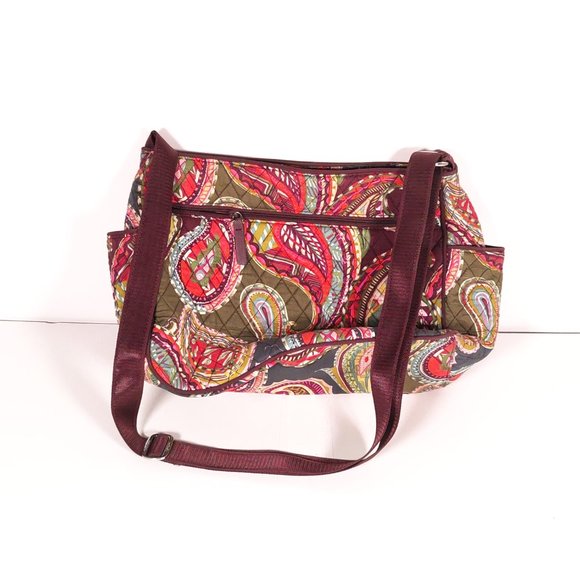 Vera Bradley Retired Print Paisley Crossbody Bohemian Purse/Diaper Bag - Picture 2 of 8